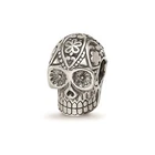 Reflection Beads Sterling Silver Antique Finish 3D Calaveras Skull Bead