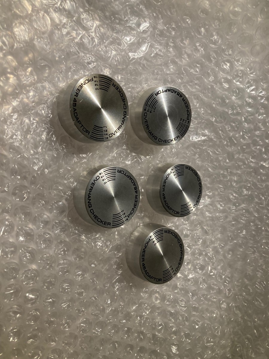 Pioneer metal 45 adapter, overhang checker...REDUCED ! Pioneer 