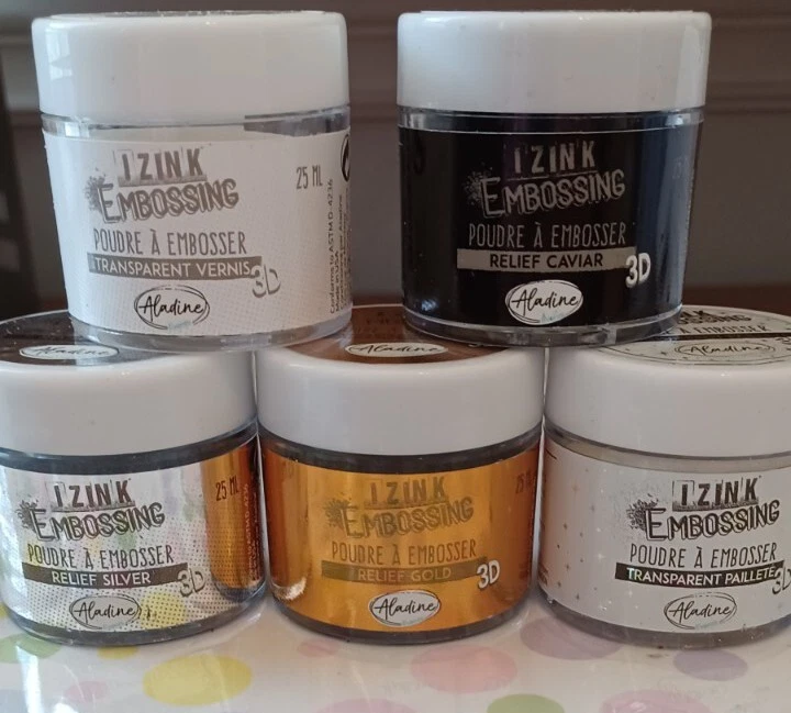 5 件套 Aladine Izink 压花 3D 粉饼套装。 颜色很漂亮! — 第 2/2 张图片