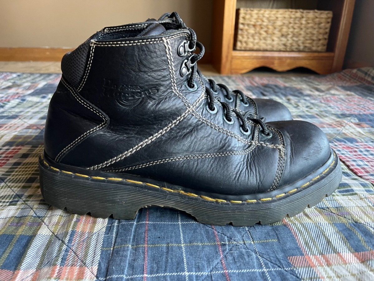 Vintage Dr. Martens A807 Black Leather Boots Men's US 8 | eBay