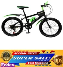 20 Inch Child Bike Mountain Bike High Carbon Steel Bicycle 7-Speed City Bike