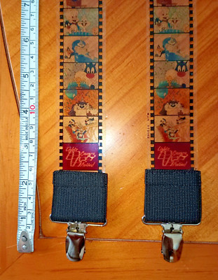 Vintage Warner Bros ''Lights Camera Action ''Interactive Entertainment Suspenders
