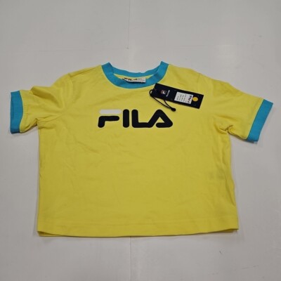 NWT Fila Tionne Tee T-Shirt Yellow Short Sleeve Women's Small