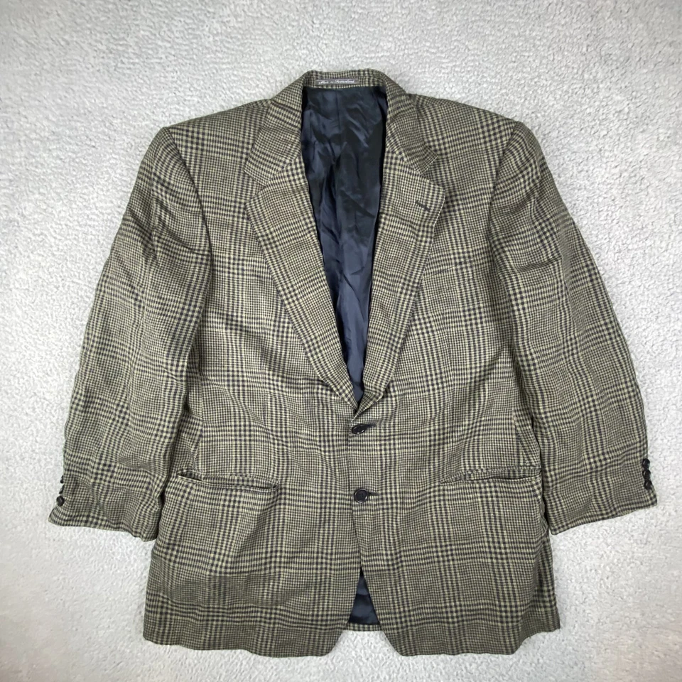 Ermenegildo Zegna Sport пальто мужской 44R шерсти шелк окно легкий блейзер - Изображение 2 из 4