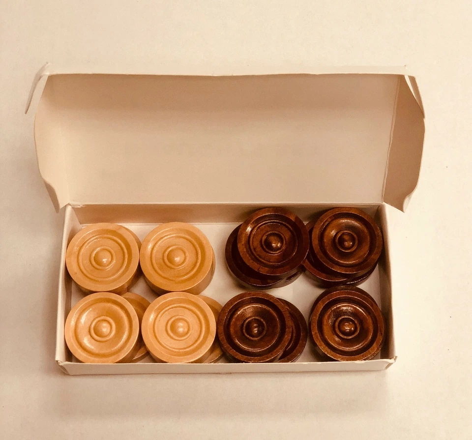 Gamez Galore Wooden Draughts Pieces Set - Image 3 of 3