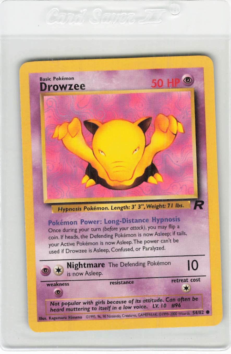 Drowzee - 54/82 Team Rocket Common Pokemon - NM