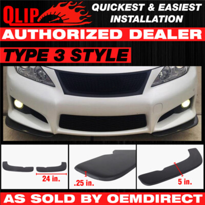 Fits Infiniti Type 3 Front Bumper Quick Lip 2Pc Splitter EZ 24X5 Inch