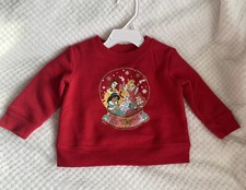 NWT Jumping Beans Disney Girl's Be Magical Long Sleeve Fleece Crew Red Size 12M