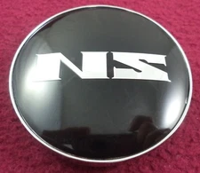 NS Racing Wheels Black / Chrome Custom Wheel Center Cap # 210K62-A (1)