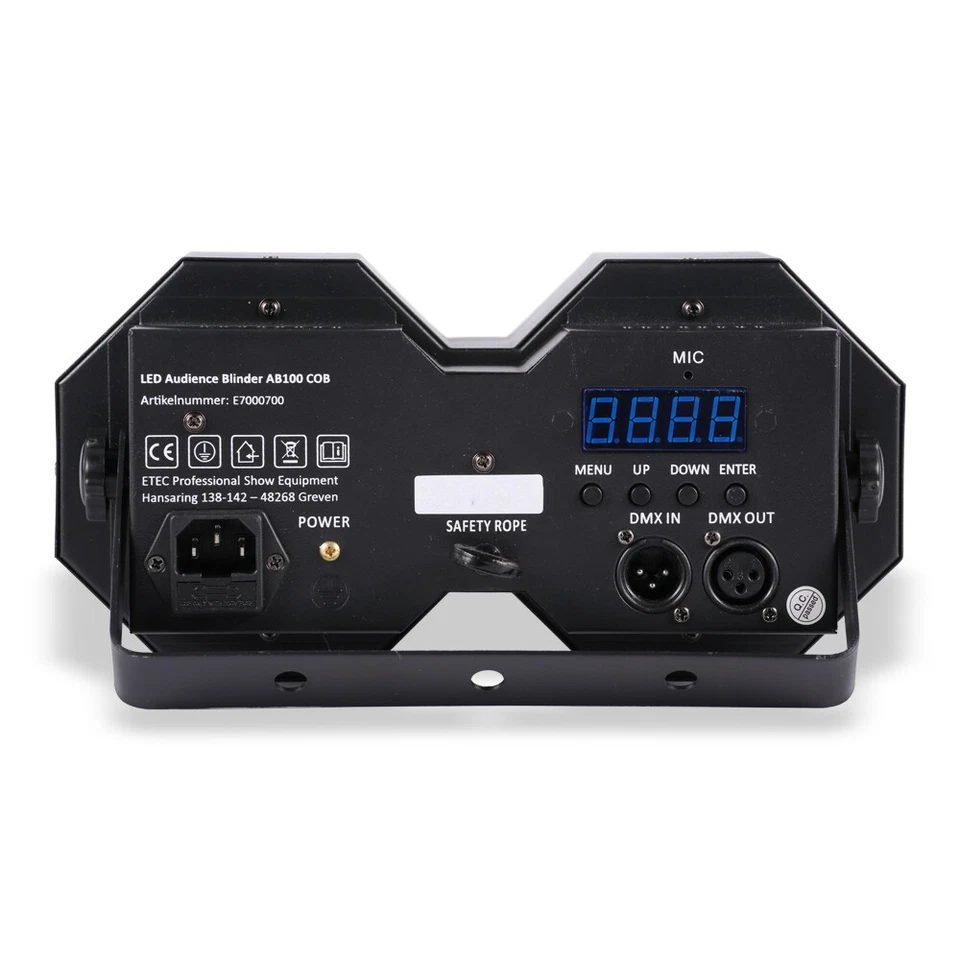 ETEC LED Stage Audience Blinder 2x50W COB DMX Warmweiß Strobe Fluter mega hell - Bild 4 von 4