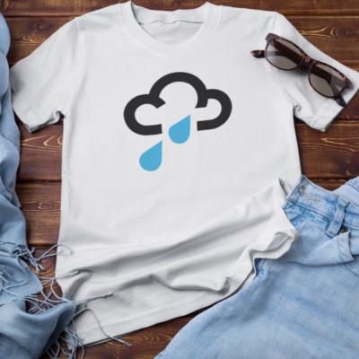 RAINY WEATHER SYMBOL T-SHIRT (moody cloudy funny cool emotion mental health cool