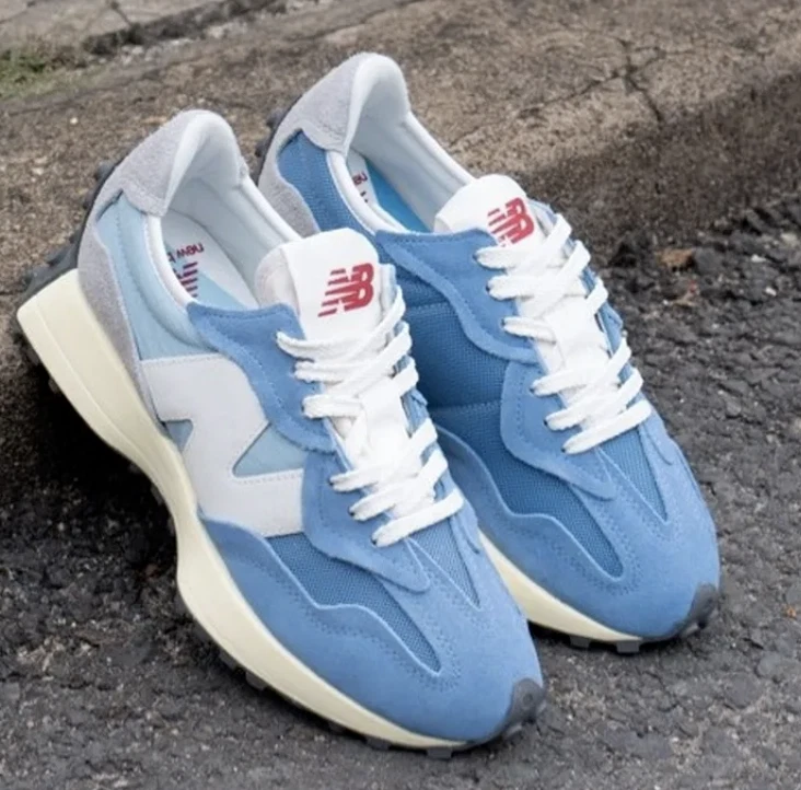 Scarpe sneakers casual New Balance 327 unisex donna 7 uomo 5 5 blu laguna bianco