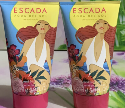 AGUA DEL SOL BY ESCADA PERFUME 2X 150ML PERFUMED BODY LOTION LIMITED  EDITION