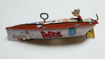 popeye tin speedboat