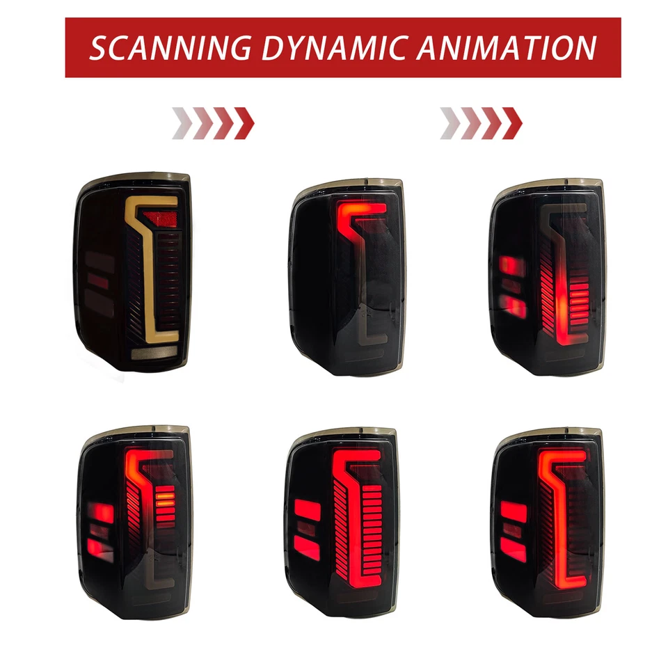 LED Tail Lights Turn Signal Rear Lamps For 2004-2008 Ford F-150 Smoked Lens - Imagem 4 de 4