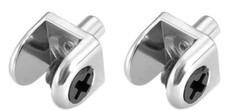 2Pcs Zinc Alloy Glass Shelf Bracket Clamp Pegs Clip Shaft Mount for 5-8mm Thick