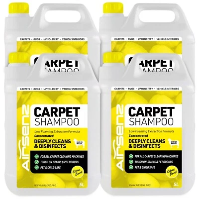 AIRSENZ Carpet Shampoo Cleaner Low Foaming Concentrated PRO Solution All Machines Citrus