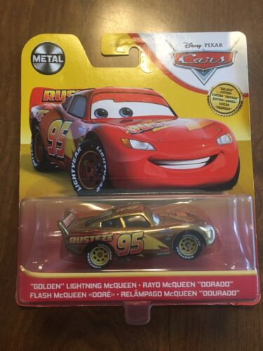  Disney Cars Golden Die-Cast Lightning McQueen 1:55Scale Movie  Character for Racing and Storytelling Fun, Gift for Kids Age 3 Years and  Older : Toys & Games