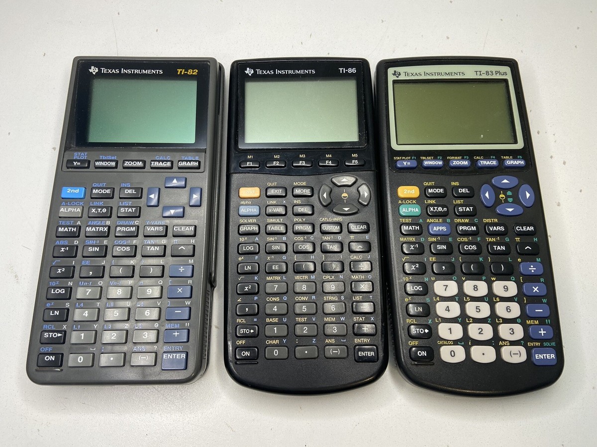 Texas Instruments TI-86 TI-72 TI-83 Plus Graphing Calculator Lot