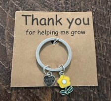 Thank You for Helping Me Grow - Teacher Appreciation Keychain