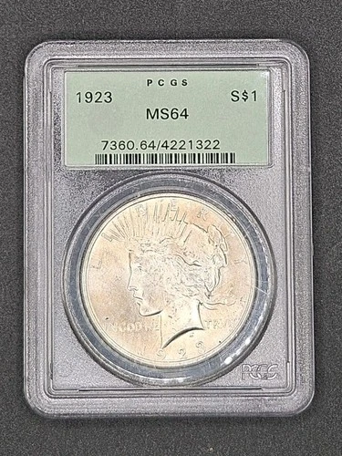 1923 Peace Dollar | PCGS MS64 | Green Label