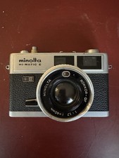 Minolta HI-MATIC E Rangefinder Film Camera Rokkor-OP 40mm f/1.7 Black Silver