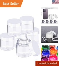 6-Pack 3 oz Leakproof Plastic Jars with Screw-On Lids for Travel  Organizing