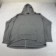 Karen Kane Womens Striped Oversized Hoodie Size M Made in USA Poncho Pullover