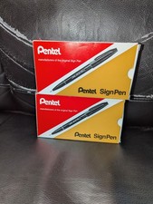 Pentel Sign Pen Stick Marker, Fine Point, Pink Ink, Pack of 30 S520-P