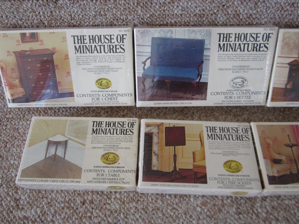 批量 23 件 The House of Miniatures 套件 复古娃娃屋 23 件套 全新未拆封 — 第 2/4 张图片