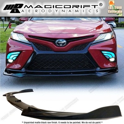 For 18-20 Toyota SE XSE Camry 1-Piece Front Bumper Lip Spoiler Chin Splitter PU