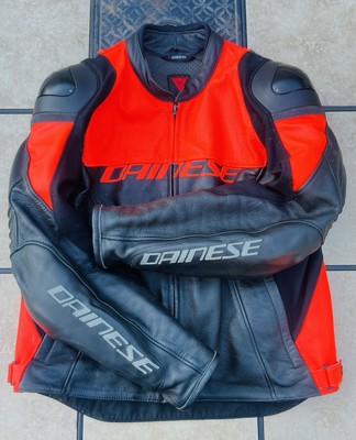 Dainese Men's Super Heavy Duty Leather Motorcycle Jacket Size 56