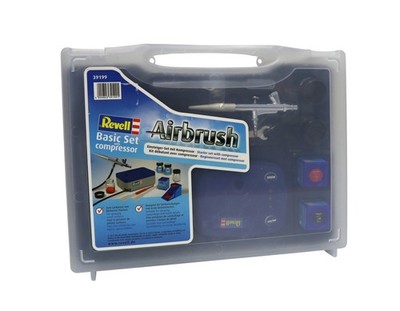 Revell Basic Set mit Kompressor Airbrush Komplett-Set für Einsteiger mit Airbrus
