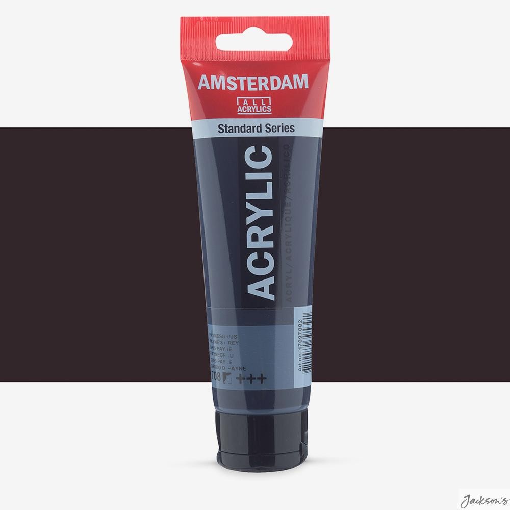 Royal Talens Amsterdam Standard Acrylic Paint 120ml Tube Payne's Grey