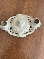 Antique Metal Light Fixture Riddle Design Art Deco , 2 Bulb