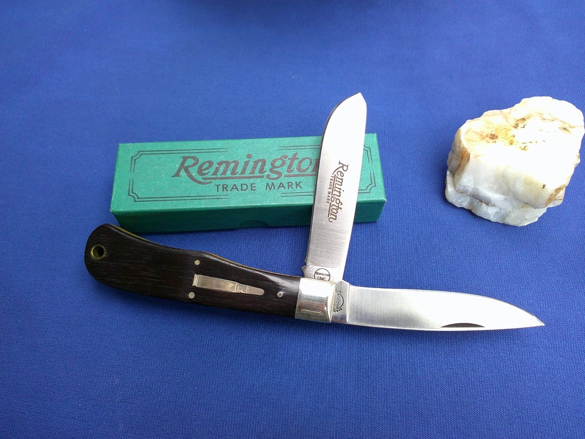 Remington Bullet Knife ポスター ヴィンテージR8SB89 1989 Remington Bullet Knife R1128 2 Blade Trapper Coco Bolo NOS w