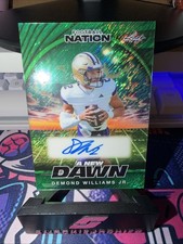 2025 Leaf Nation A New Dawn Green Shimmer Demond Williams Jr. 3/5 Auto RC Rookie