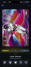 DIGITAL 2025 NFL Collect Topps Chrome LAMAR JACKSON Helix LEGENDARY