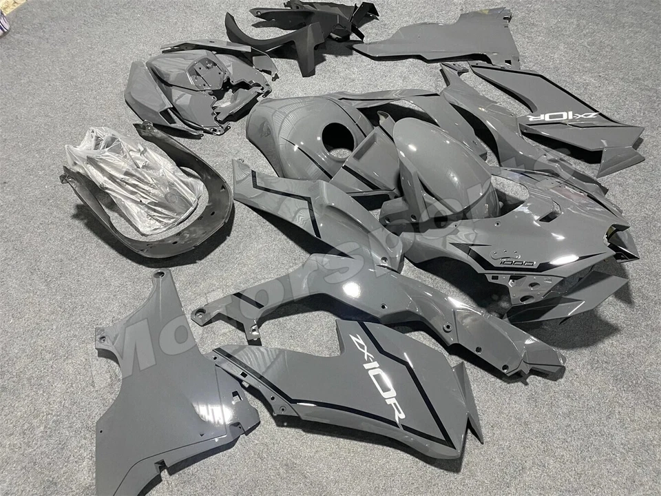 Gray Fairing Kit for Kawasaki Ninja ZX10R 2021-2024 ABS Injection Bodywork Set Foto 2 de 4