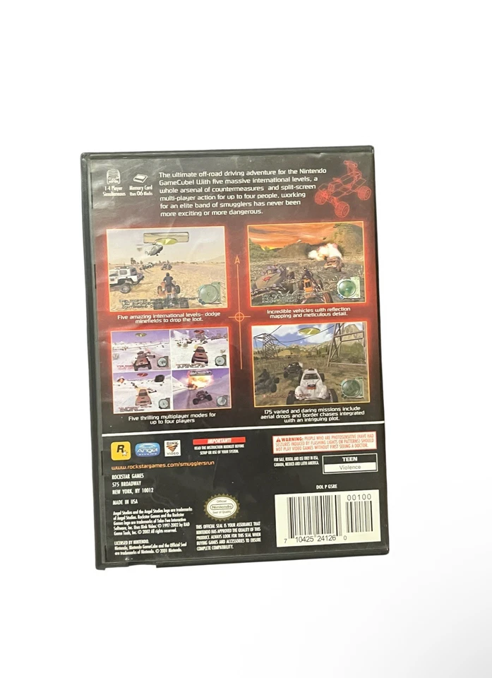 Smuggler's Run Warzones Nintendo GameCube Rockstar Games UNTESTED - Image 2 of 4