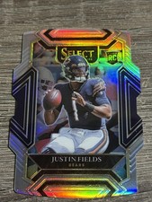 2021 Panini Select Justin Fields Green Black Snakeskin #250 card