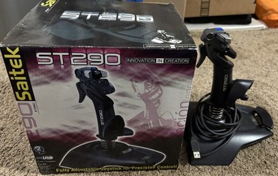 SAITEK ST290 PRO 5 Button Joystick & Throttle Flight Sim Controller USB & Box
