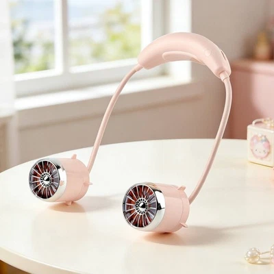 Ventilatore da Collo a Doppia Ventola Ricaricabile USB per Ufficio - Bild 1 von 4