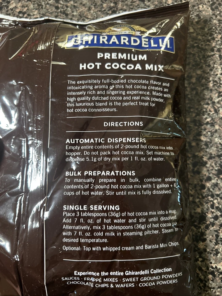 Ghirardelli Chocolate Premium Indulgence горячая какао-смесь, упаковка 32 унции - Изображение 4 из 4