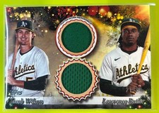 2025 Topps Holiday Jacob Wilson and Lawrence Butler /99 Dual patch