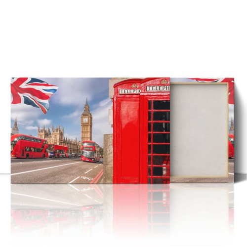 Big Ben and London Telephone Canvas Framed Print Picture Wall Art - Picture 3 of 29