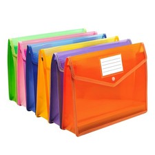 Expanding File Folder Multicolor 6 Pack Fit Letter/A4 Size Plastic Waterproof