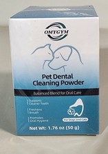 OMYGYM Pet Dental Powder 1.76oz for Dogs Cats Oral Hygiene Plaque Odor