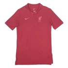 NIKE Boys Red Liverpool FC Short Sleeve Polo Shirt L Football Casual