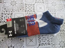NEW Under Armour UA Essential Lite lightweight No Show 6 Pair Socks, size 4.5Y-7